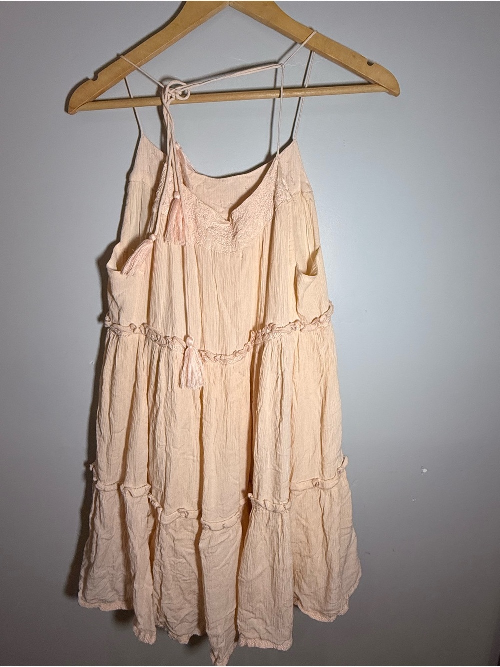 Jackson Rowe Fritz Dress Large Pink Tiered Boho Dress - Picture 2 of 7